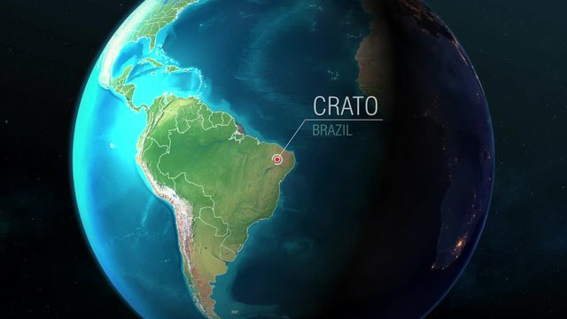 Brazil - Crato - Zooming from space to earth