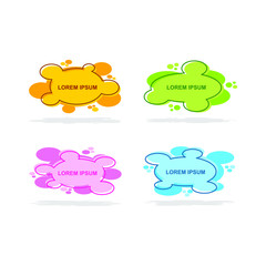 Colorful Liquid Fluid Abstract Shapes Vector