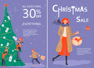 Vertical Banner for Christmas sale.