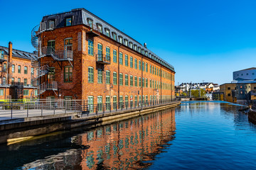 Industrial buildings of formerly prospering textile industry are being revitalized in Norrkoping, Sweden