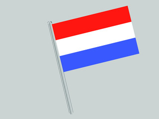 Luxembourg Flagpole of Beautiful national flag. original colors and proportion. Amazing design vector gparphic illustration for web,logo, icon and background. from countries flag set.