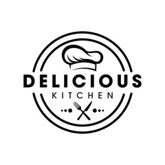 Love Cooking and Chef Logo Vector