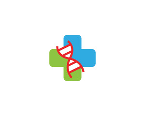 Health medical care design with dna icon vector