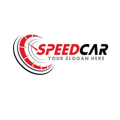Car Dealer, Car and Speed Automotive Logo Vector Illustration