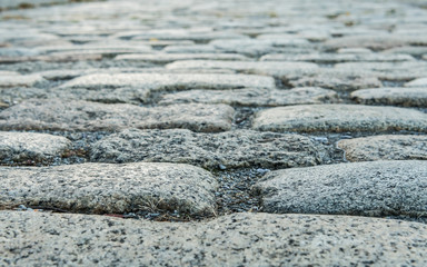 Close Up of Cobble Stone Street