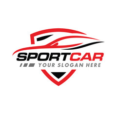 Car Dealer, Car and Speed Automotive Logo Vector Illustration