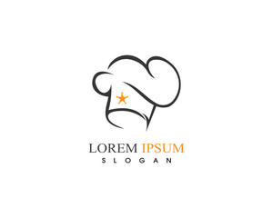Hat chef logo and symbol vector template