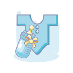 cute clothes for baby with bottle milk