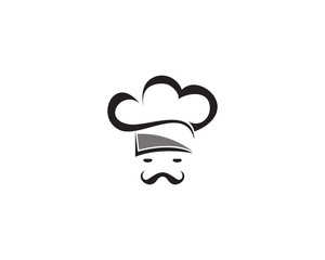 Hat chef logo template vector illustration