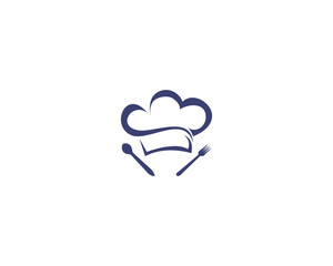 Hat chef logo template vector illustration