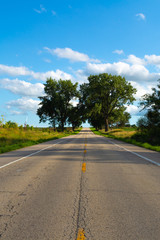 Open road in the Midwest