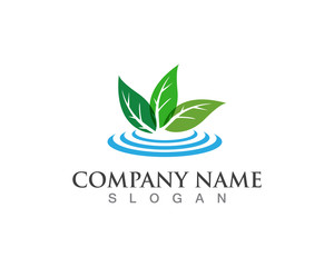 Vector leaves green nature logo and symbol