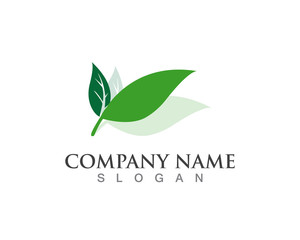 Vector leaves green nature logo and symbol