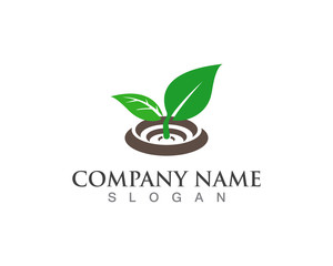 Vector leaves green nature logo and symbol