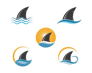 shark fin icon vector illustration