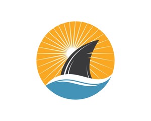 shark fin icon vector illustration