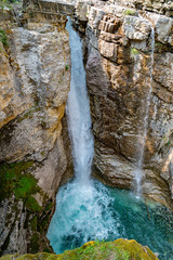 rocky waterfall from above (portrait)
