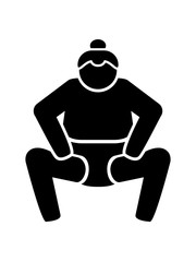 clipart sumoringer sport sumo ringer asiatisch japanisch ringen pose kämpfen hocke dick fett cool lustig stark kämpfen chinesisch groß design