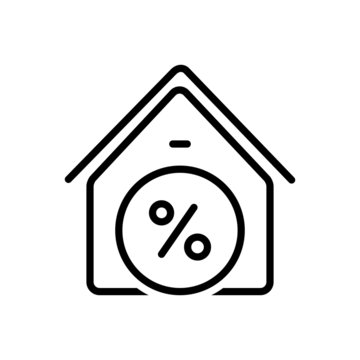 Black line icon for tax cess 