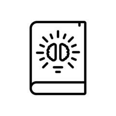 Black line icon for knowledge 