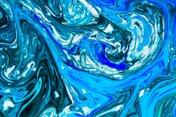 Beautiful abstract painting is a painting technique Ebru .Turkish Ebru style on the water with acrylic paints wring wave.Stylish combination of luxury.Contemporary art marble liquid texture