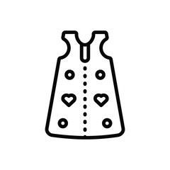 Black line icon for sleep sack