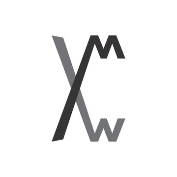 XMW letter logo design vector