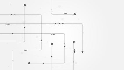 Abstract geometric connect lines and dots.Simple technology graphic background.Illustration Vector design Network and Connection concept.