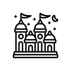 Black line icon for fantasy