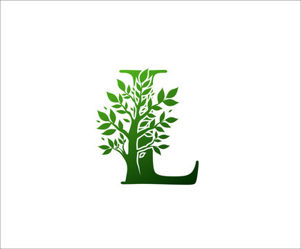 recommend clip art: L Logo Letter Created From Tree Branches and Leaves. Tree Letter Design with Ecology Concept..
