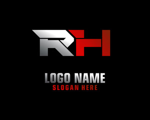 RH Initial letter logo template vector
