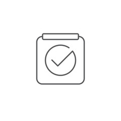 Calendar check page vector icon isolated on white background