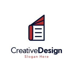 smart learning education book shop store vector logo design template, Book logo design. isolated in white background. book icon. modern design. vector illustration