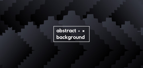 Abstact black pixel background vector design. Trendy dark geometric backdrop.