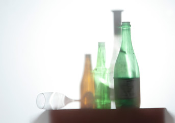 bottle shadow -still life