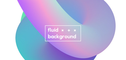 Fluid abstract background. Modern vibrant color gradient illustration. Liquid poster futuristic design.