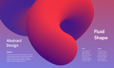 Modern abstract background. 3d Fluid shape vector illustration.  Trendy wallpaper.