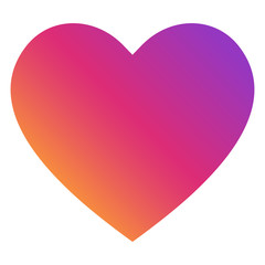 Heart Icon Vector. Perfect Love symbol. Trendy multicolor logo. Isolated illustration on white background.