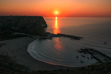 Bolata beach sunrise, near cape Kaliakra ,Bulgaria