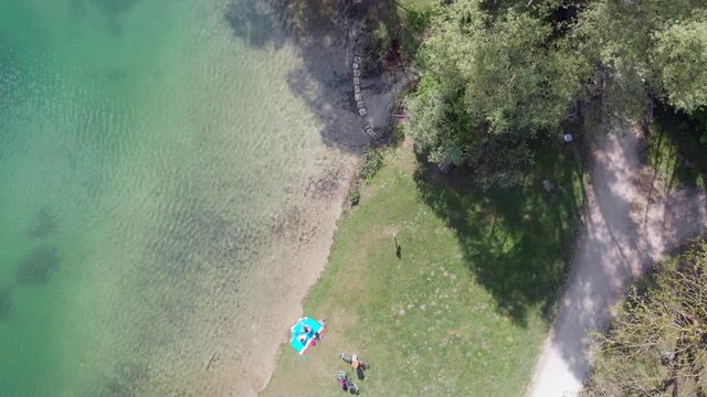 Lake Feringasee in Munich Germany with a drone made in 4k 30fps
