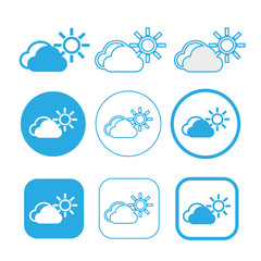 Obraz premium Simple Cloud icon sign symbol