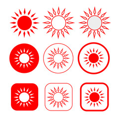 simple sun icon sign design