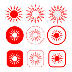 simple sun icon sign design