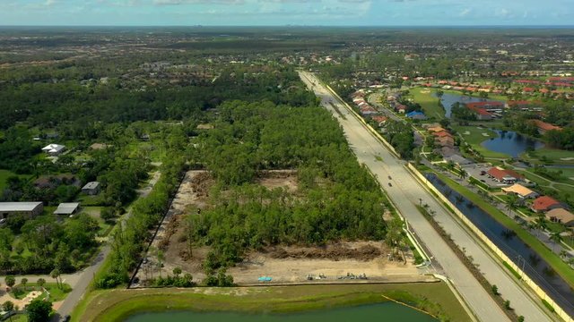 Aerial inspection land development Naples Florida USA