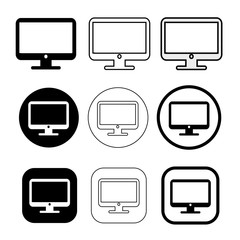 Simple Computer monitor icon sign design