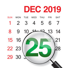 Close-up on christmas day 2019.