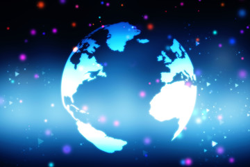 2d rendering abstract world concept