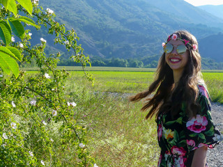 femme dans la nature
