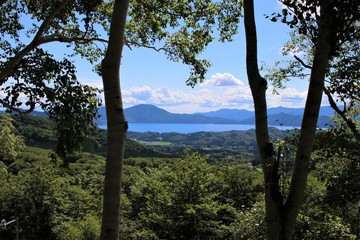 展望台から見た田沢湖