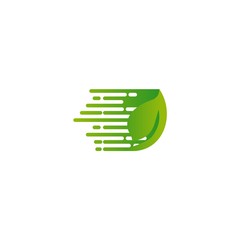 Green Digital Leaf Logo Inspirations Template